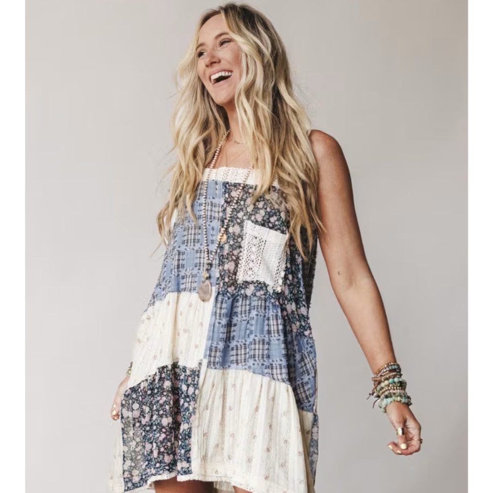 Three Bird Nest Golden Fields Patchwork Dress